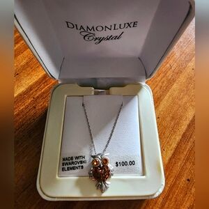 Diamond Luxe Owl Pendant NWT